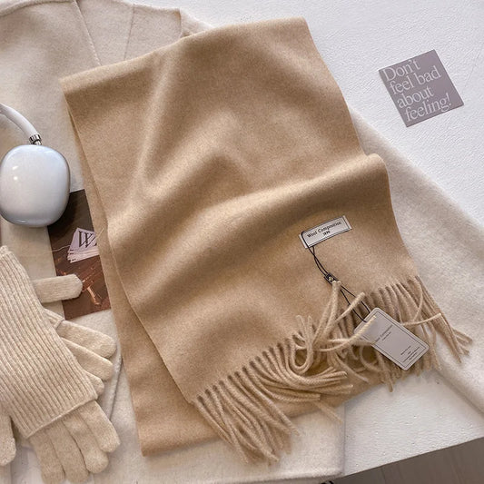 Luxury Cashmere Wool Winter Scarf | Warm Pashmina Shawl | Stylish Wrap for Women 2024