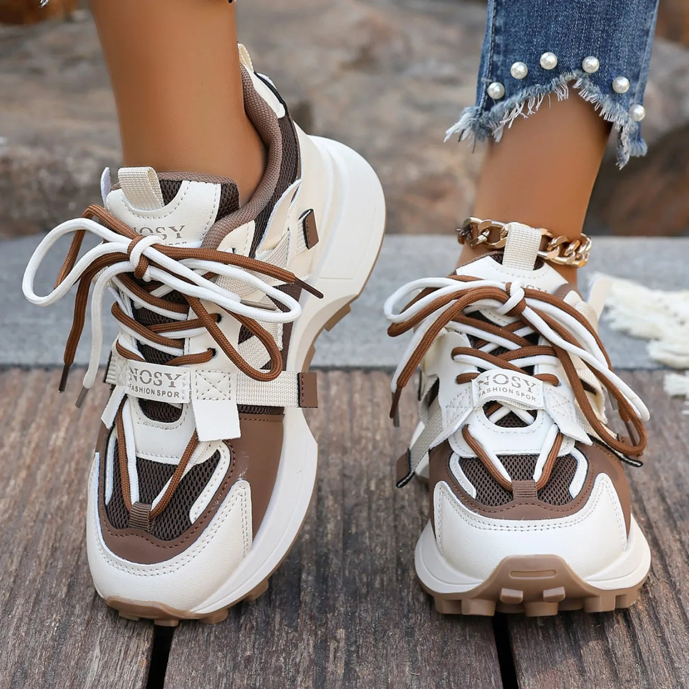 New Women Sneakers Mesh Breathable Platform Sneakers Women Casual Lace Up Outdoor Women Shoes Low Top Sneakers Zapatos De Mujer