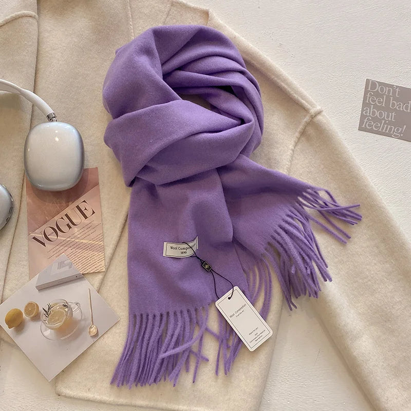 Luxury Cashmere Wool Winter Scarf | Warm Pashmina Shawl | Stylish Wrap for Women 2024
