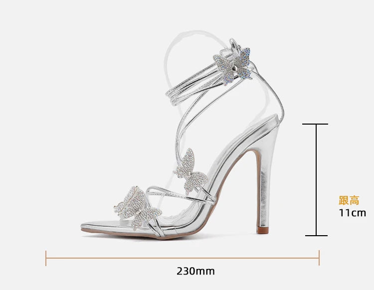 High Heels Shoes For Women Summer 2025 New Bow Tie Strap French sandals