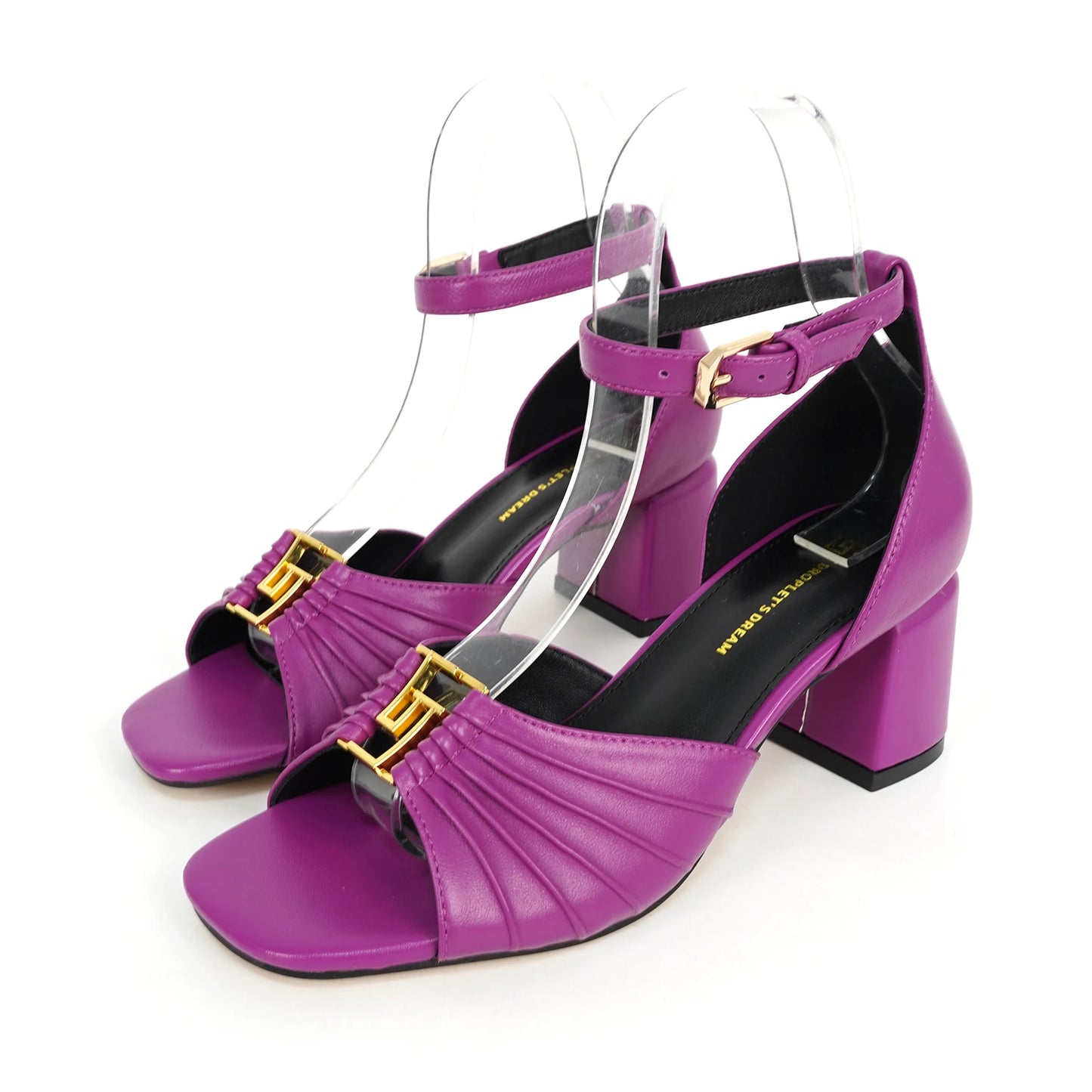 2025 Women's Summer Open toed Fashion Coarse Heel Sandals Italian Design GJ Luxury Brand Outdoor High Heel Non slip Sandals