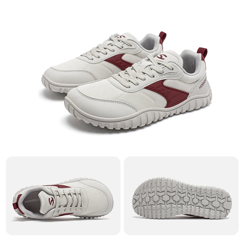 Wide Toe Shoes Mens Womens Artificial Leather Running Sneakers