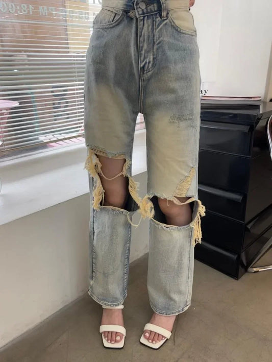 Open Toe High Heeled Sandals Women's 2023 Summer New Square Head Thick Heel Mid-heel Slippers