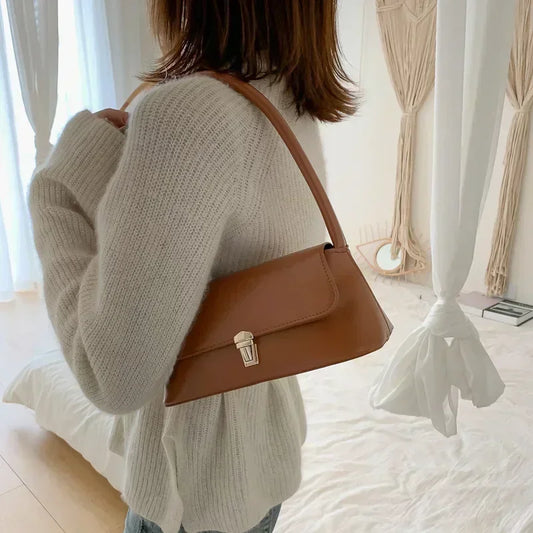 Luxury Brand Crossbody Bags for Women Fashion Design Underarm 2025 Woman Shoulder Bag Female Handbag and Purses Solid Color