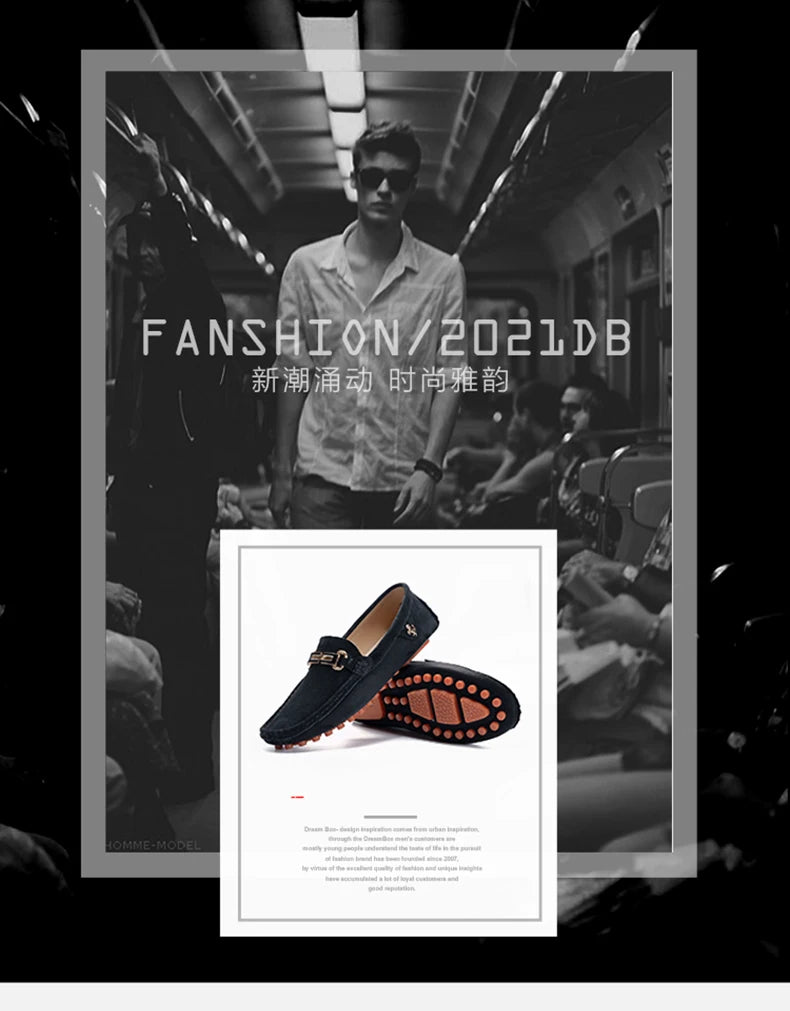 Suede Loafers Men Moccasins Shoes | Men Suede Leather Loafers Shoes
