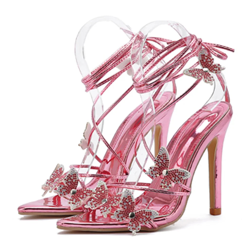 High Heels Shoes For Women Summer 2025 New Bow Tie Strap French sandals