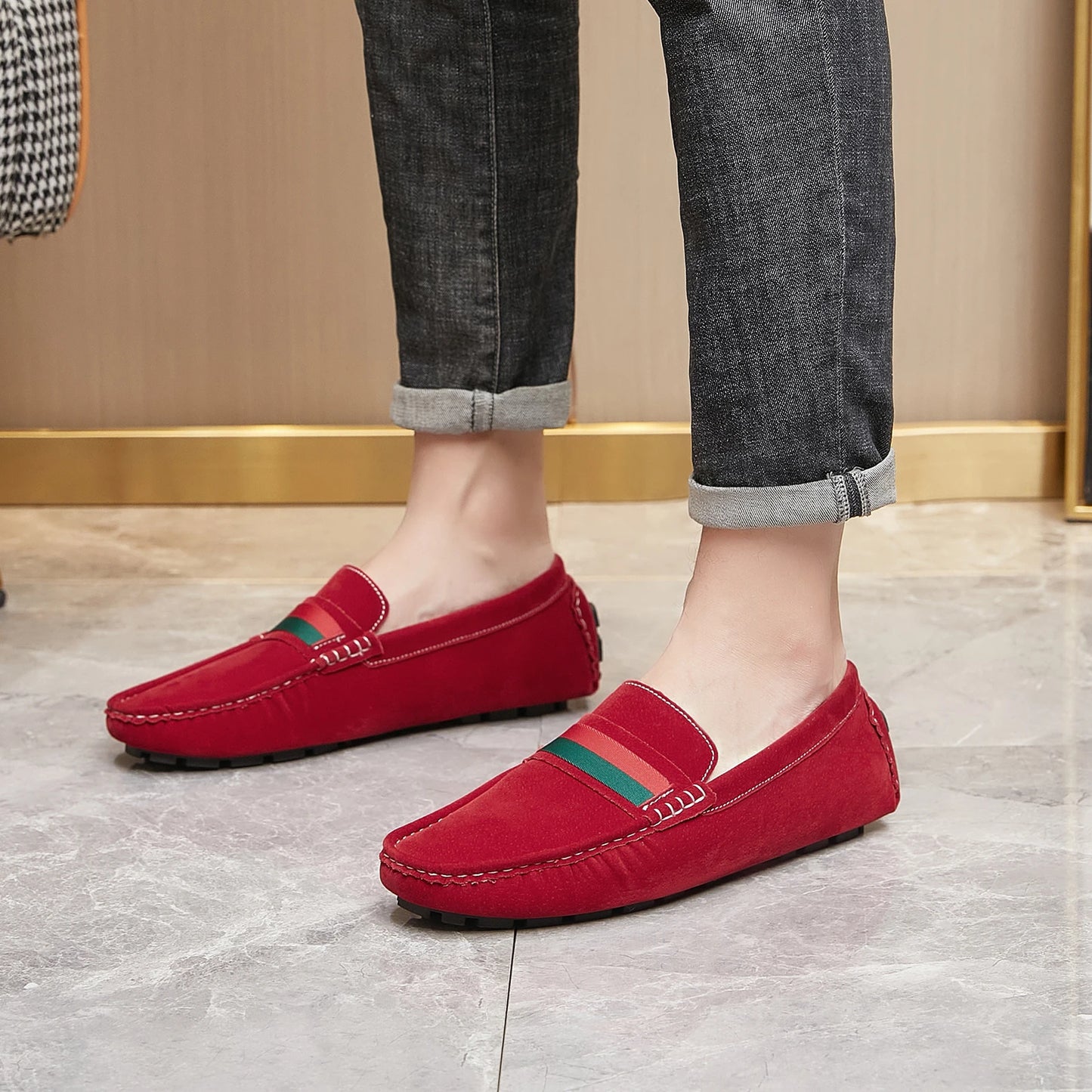 Men Suede Loafers | Comfortable Slip on Moccasins