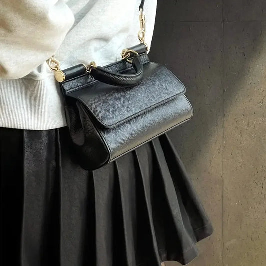 2025 New Hand Print Cowhide Bags For Women Luxury Designer Shoulder Bag Fashion Ladies Handbags