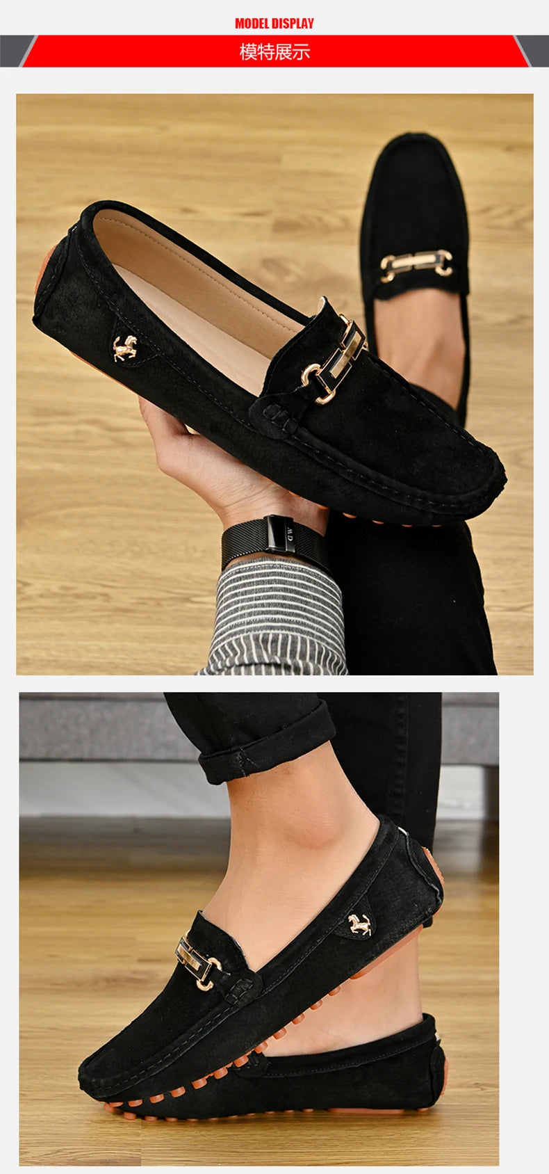 Suede Loafers Men Moccasins Shoes | Men Suede Leather Loafers Shoes