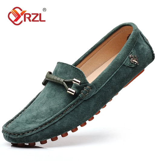 Men Suede Leather Loafers Shoes | Slip on Non-slip Driving Loafers for Men