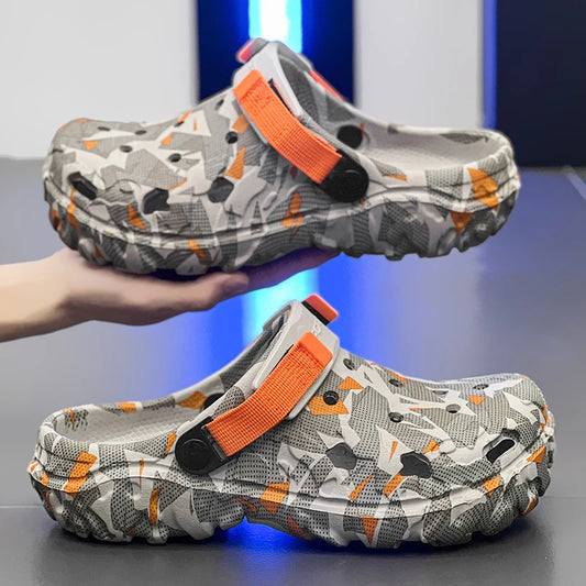 New Men's Clogs Slippers Sandal | Men Garden Shoes | Flat Camouflage Sandals | Male Sneakers Outdoor Flip Flops | Home Clogs