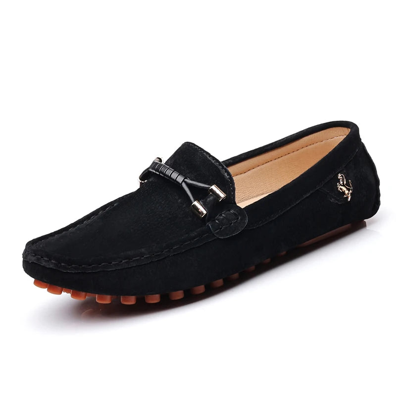 Men Suede Leather Loafers Shoes | Slip on Non-slip Driving Loafers for Men