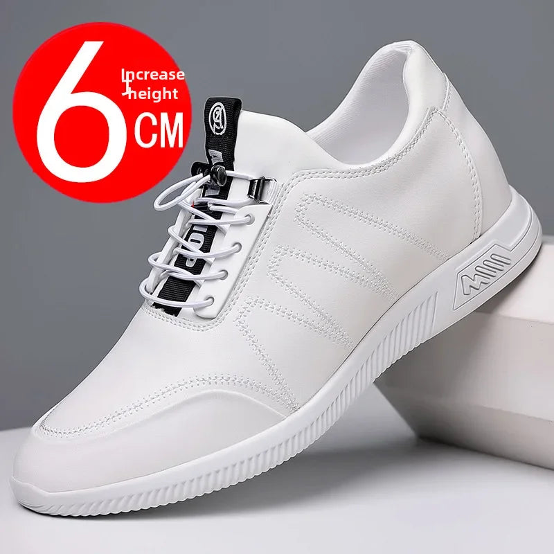 Invisible Height Increasing Leather Shoes
