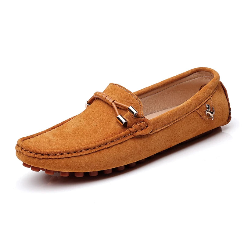 Men Suede Leather Loafers Shoes | Slip on Non-slip Driving Loafers for Men