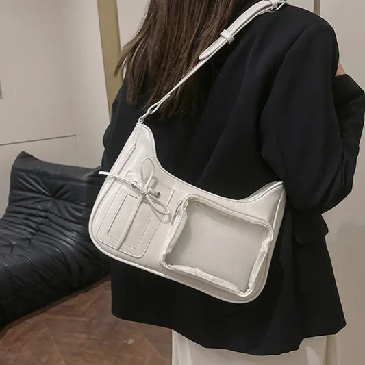 Y2k Harajuku Shoulder Bag Women Korean Transparent Ita Bag School Crossbody Bag Female Japanese Designer Preppy Handbag Purse