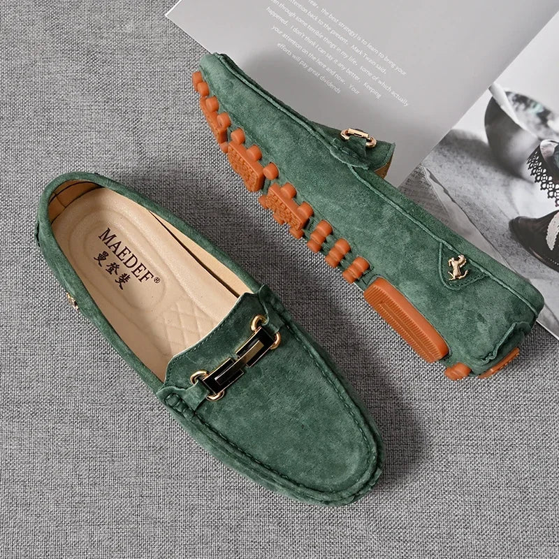 Suede Loafers Men Moccasins Shoes | Men Suede Leather Loafers Shoes