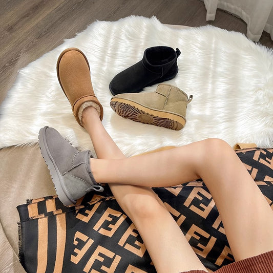 Women's Short Fashion Snow Boots - Versatile and Comfortable Winter Footwear - EnigmaParis