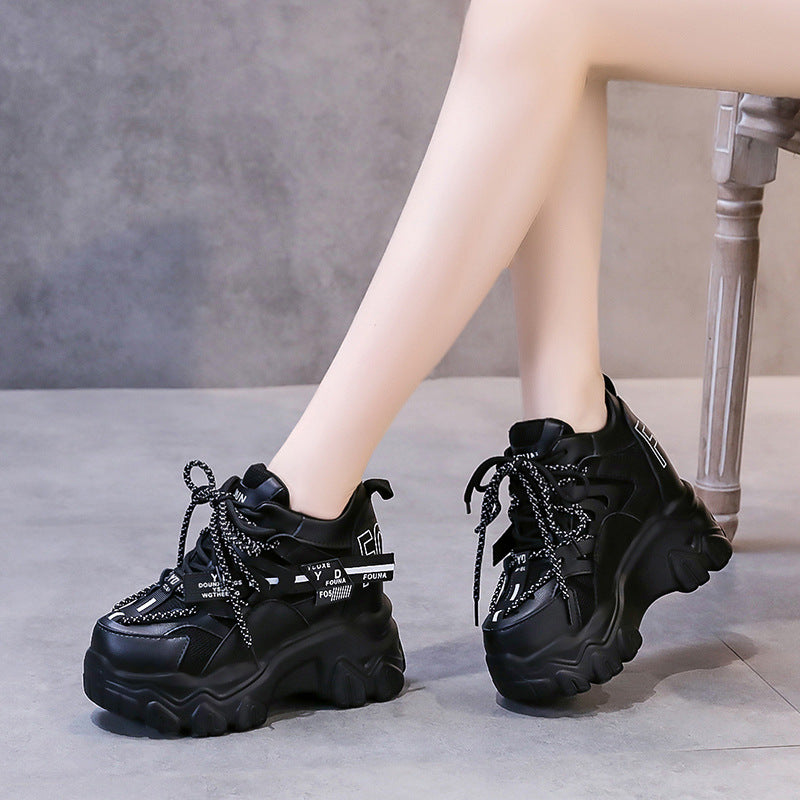 Women's Breathable Mesh Leisure Sports Platform Shoes.