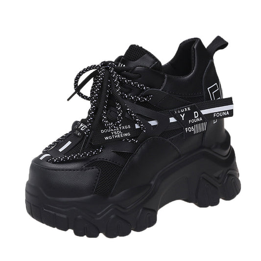 Women's Breathable Mesh Leisure Sports Platform Shoes.