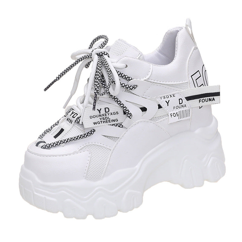 Women's Breathable Mesh Leisure Sports Platform Shoes.