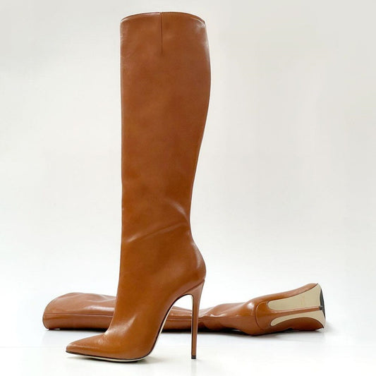 Pointed Toe Stiletto Heel High Leg Boot Foreign Trade Women's Boots - EnigmaParis