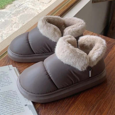 Winter Cute Bow Warm With Velvet Men And Women Creativity New Waterproof Boot.