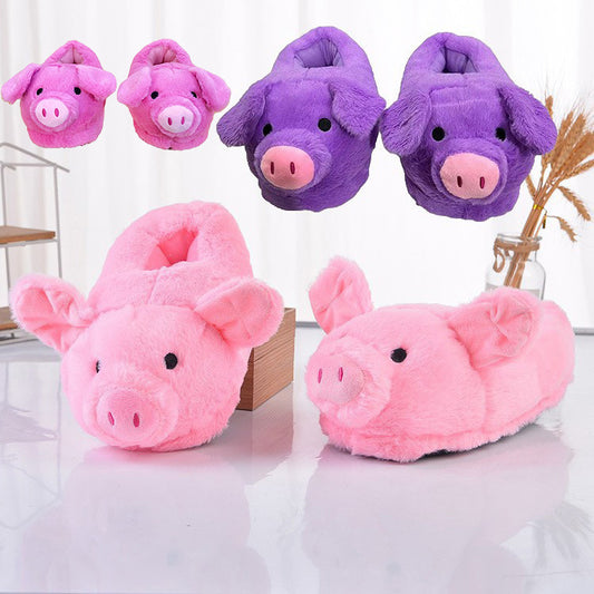 Cute Graffiti Pig Plush Slippers - Cozy and Fun Footwear for All Ages - EnigmaParis