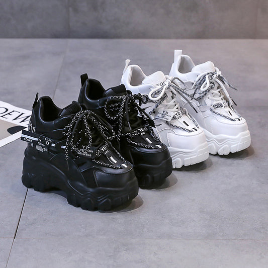 Women's Breathable Mesh Leisure Sports Platform Shoes.