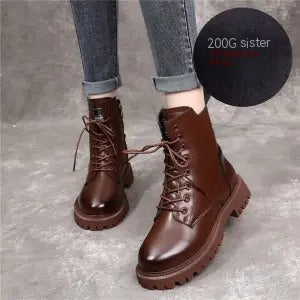 Showy Martin Boots For Women's Trendy Winter Plush - EnigmaParis