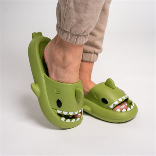 Funny Shark Cartoon Indoor Outdoor Slippers - Soft, Elastic, and Comfortable Footwear - EnigmaParis