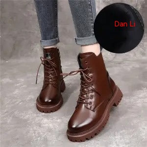 Showy Martin Boots For Women's Trendy Winter Plush - EnigmaParis