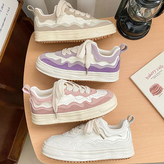Girls' All-Matching Platform Sneakers - Casual and Trendy Footwear for Girls.