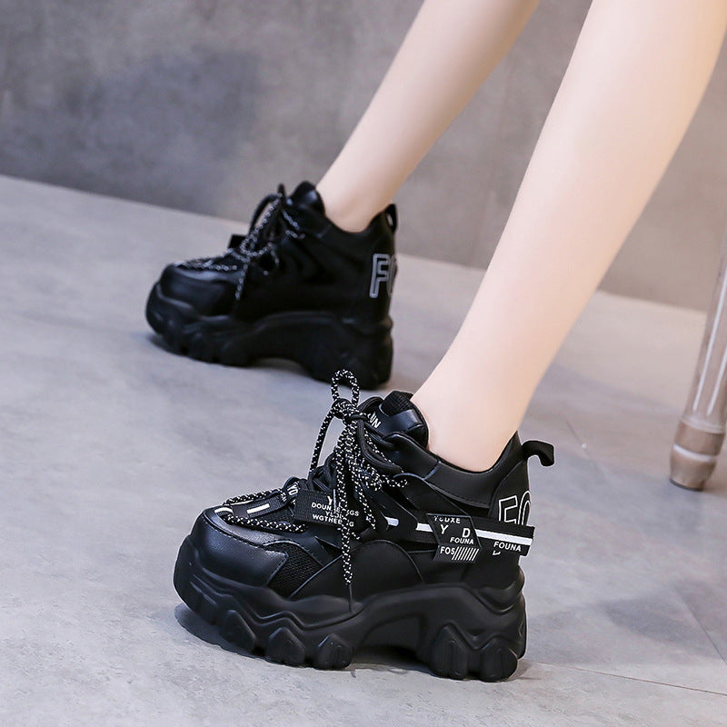 Women's Breathable Mesh Leisure Sports Platform Shoes.