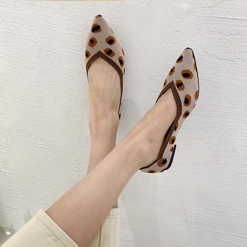 Women's Fashion Shallow Mouth Braided Shoes Pointed Flat Bottom Pumps - EnigmaParis