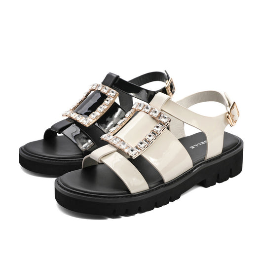 Women's Fashion Casual Rhinestone Roman Sandals