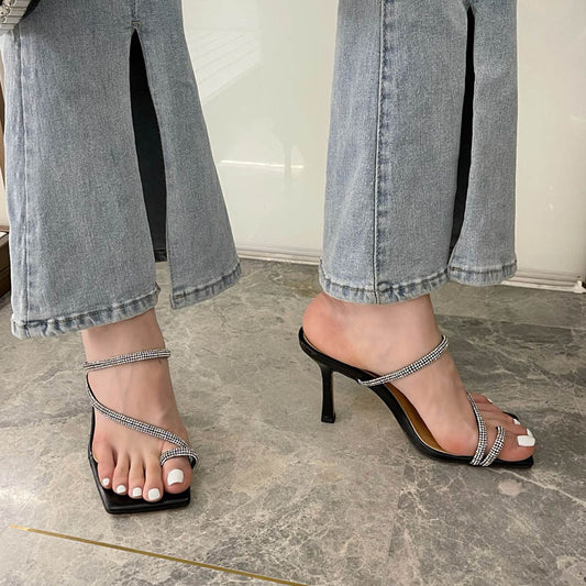 Ladies' New Style Sandals And Slippers With Rhinestone Flip-flops