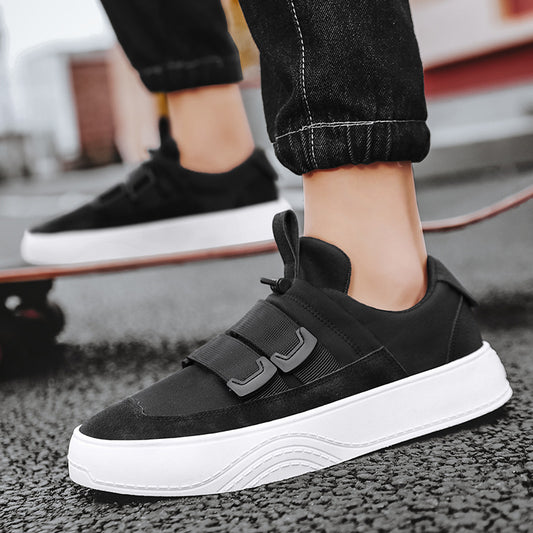 Low-Top Platform Shoes with Elastic Band - Youth Fashion