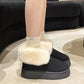 Winter Warm Snow Boots New Fashion Foldable Fleece Cotton Shoes For Women Plus Velvet And Thickened Plush Ankle Boots - EnigmaParis