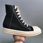 19SS High-Top Shoes - Stylish Canvas High-Top with Thick Sole