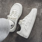 Men's Stylish Thick-Soled White Casual Sneakers – Fashionable Comfort