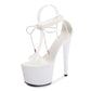 Women's Stiletto Black Platform Sandals