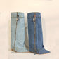 Pointed Female Fashion Metal Buckle Flanging Zipper Casual High Leg Boot - EnigmaParis