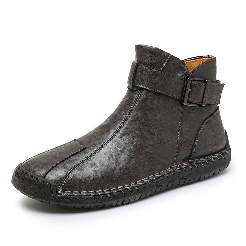 High-Quality Genuine Leather High-Top Men's Boots | Enigma Paris - EnigmaParis