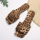 Women's Leopard Print Flat Sandals, Casual Slip On Lightweight Vacation Slides, Fashionable Beach Footwear