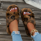 Fall Plus Size Plush Suede Thick-Soled Women's Slippers - Fashionable and Comfortable Footwear - EnigmaParis