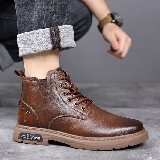 Men's Tooling Big Head Casual Martin Boots Warm - EnigmaParis