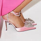 Women's Fashionable All-match Heart-shaped Rhinestone Sandals