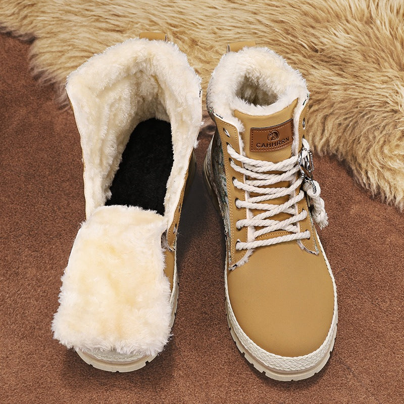 Men's Autumn and Winter Print Boots: High-Top British Style | Enigma Paris - EnigmaParis