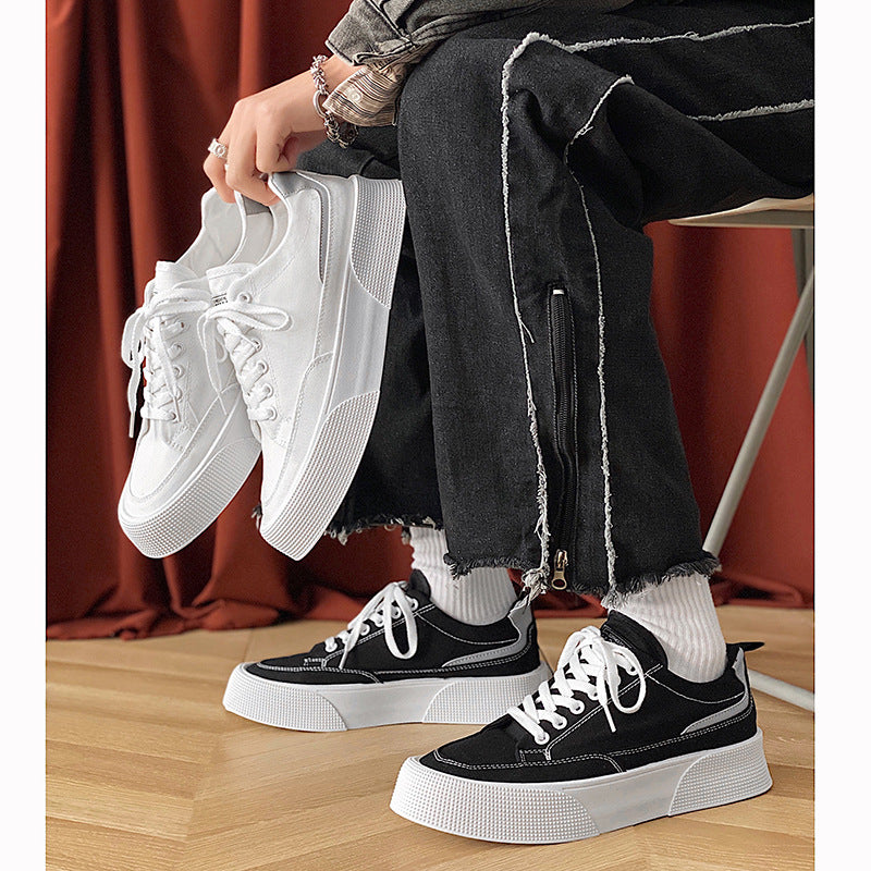 Canvas Breathable Low-Top Platform - Men's Casual Sneakers
