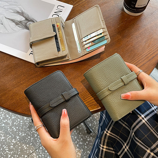 Women's First Layer Cowhide Wallet Short